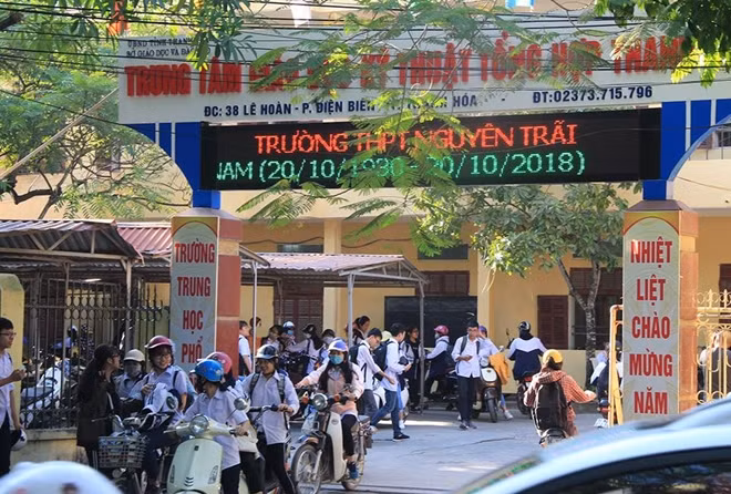Trường THCS Nguyễn Trãi, nơi xảy ra sự việc đáng tiếc.