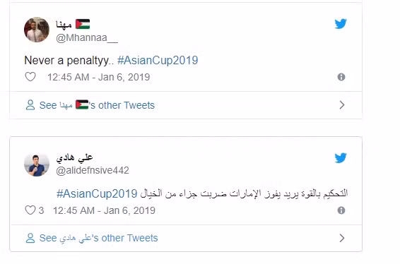 Twitter tràn ngập các lời phê bình quyết định của trọng tài chính.