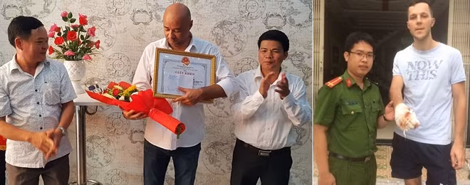 Hai du khách Valeria và Jean Christophe được Chủ tịch TP. Đà Nẵng gửi thư khen ngợi hành động dũng cảm xông vào đám cháy cứu 2 cháu bé.