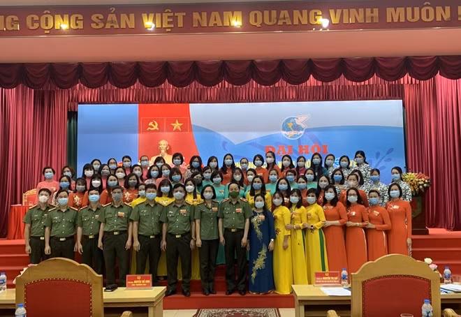Các đại biểu tại Đại hội Phụ nữ Cục Viễn thông & Cơ yếu lần thứ I, nhiệm kỳ 2021-2026 .