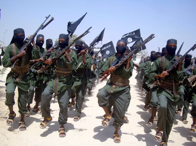 Các chiến binh al-Shabab ở Somalia.