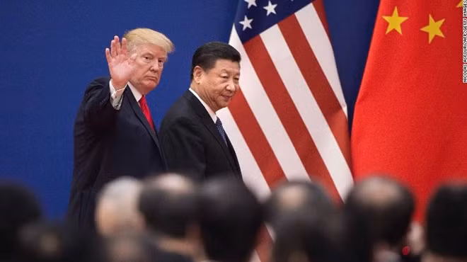 Tổng thống Mỹ Donald Trump và Chủ tịch Trung Quốc Tập Cận Bình tại Hội nghị G20. Ảnh Getty