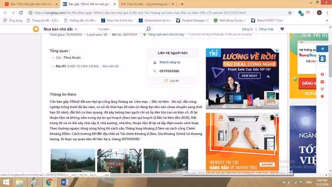 Trên mạng Internet có rất nhiều trang chuyên mua bán đất "chưa có sổ đỏ".