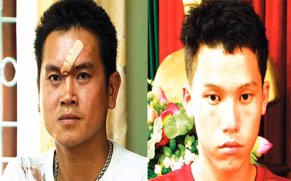Hai đối tượng Thai và Chua tại Cơ quan Công an.