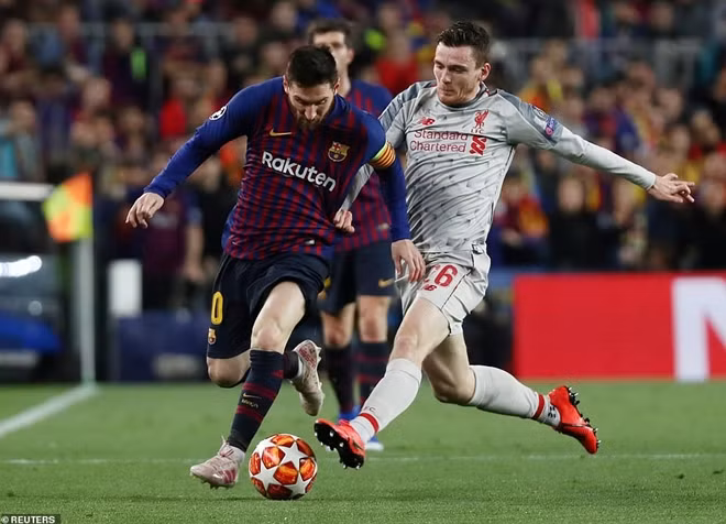 Liverpool đã không thể bắt chết được Messi dù luôn bố trí từ hai hậu vệ trở nên để "chăm sóc" tiền đạo Argentina.