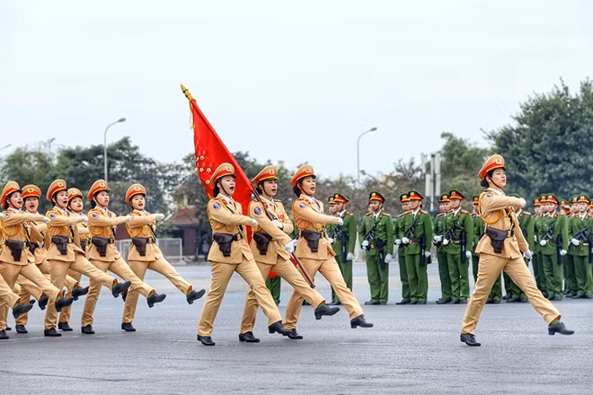 Những nữ chiến sĩ Công an luôn góp phần quan trọng vào thành tích chung của lực lượng Công an.
