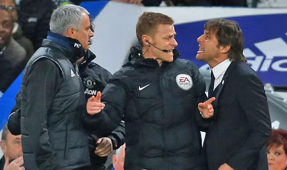 Conte và Mourinho cũng không có quan hệ tốt đẹp trên sân cỏ. Ảnh: Getty Image.
