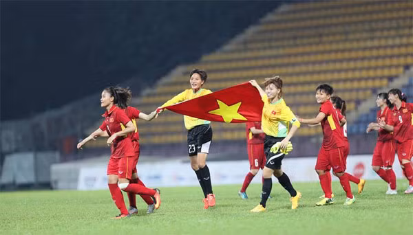 Đội tuyển bóng đá nữ Việt Nam giành chiến thắng xứng đáng. Ảnh: VNE.