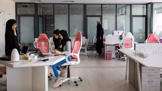 Một góc văn phòng làm việc dành riêng cho nữ giới của công ty "SheWorks".