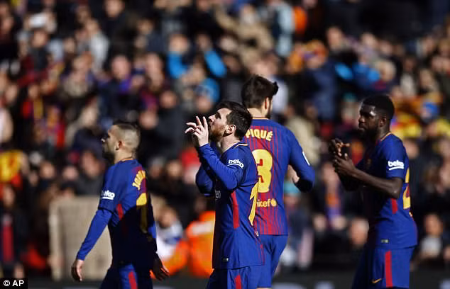 Messi vẫn ghi bàn nhưng Barca không có được ba điểm. Ảnh: AP. Messi vẫn ghi bàn nhưng Barca không có được ba điểm. Ảnh: AP.