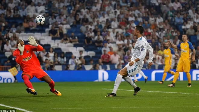 CR7 có cú đúp giúp Real giành chiến thắng. Ảnh: Reuters.