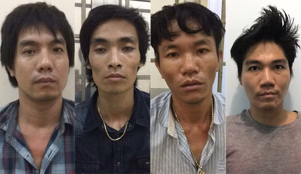 Các đối tượng trong đường dây ma túy.