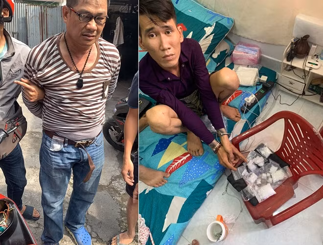 Một số đối tượng trong đường dây mua bán, tàng trữ ma túy lớn do Nguyễn Hợp Toàn cầm đầu.