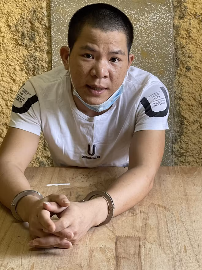 Đối tượng Nguyễn Thanh Trình tại cơ quan Công an.