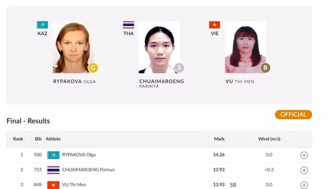 Vũ Thị Mến giành huy chương thứ 2 cho TTVN trong ngày hôm nay 30-8.