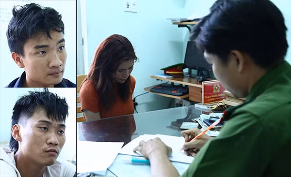 Các đối tượng Đỗ Tấn Chức, Nguyễn Thanh Phú và Hoàng Thị Toan tại cơ quan Công an. Các đối tượng Đỗ Tấn Chức, Nguyễn Thanh Phú và Hoàng Thị Toan tại cơ quan Công an.