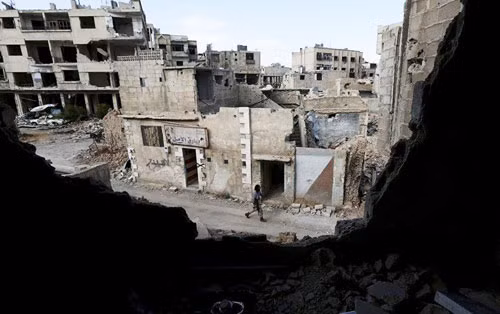 Syria hoang tàn sau nhiều năm nội chiến.