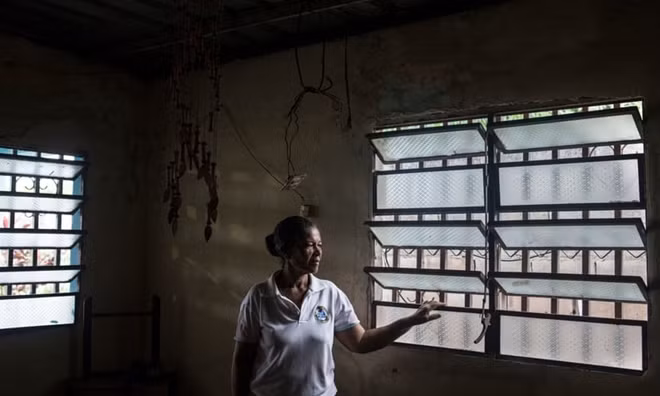 Bà Juana López trong ngôi nhà của mình tại San Felix, Venezuela.
