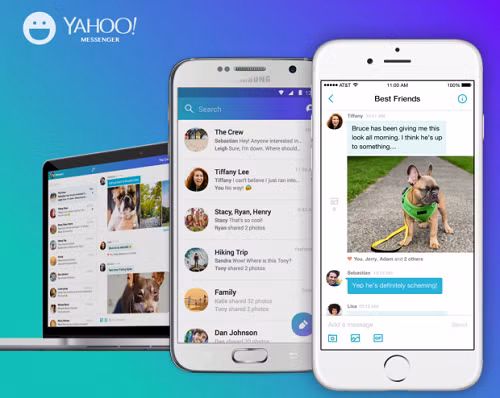 Phiên bản làm mới của Yahoo Messenger ra mắt hồi năm 2016. Phiên bản làm mới của Yahoo Messenger ra mắt hồi năm 2016.