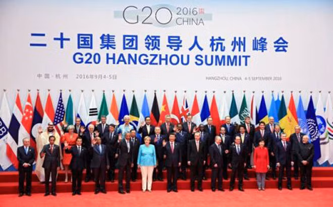 Các nhà lãnh đạo tham dự Hội nghị thượng đỉnh G20 tại Hàng Châu, Trung Quốc.