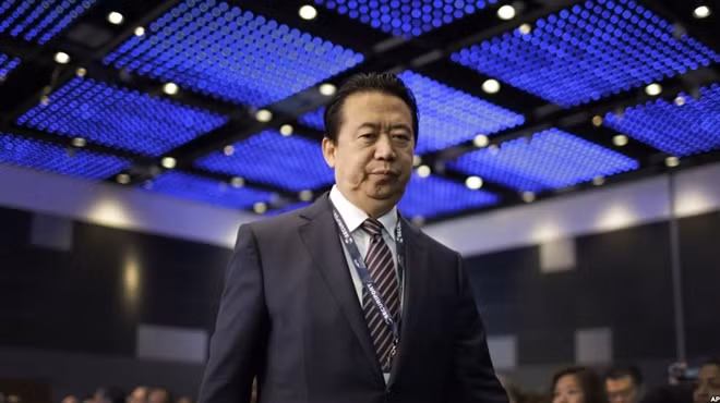 Ông Mạnh Hoành Vĩ khi đương chức Chủ tịch Interpol.
