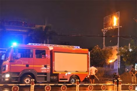 Hiện trường vụ cháy. Hiện trường vụ cháy.