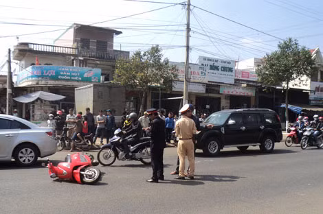 Hiện trường vụ tai nạn.