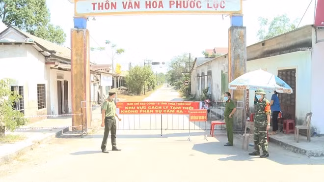 Thôn Phước Lộc, xã Lộc Tiến, nơi gia đình chị Oanh sinh sống bước vào ngày phong tỏa thứ 3.