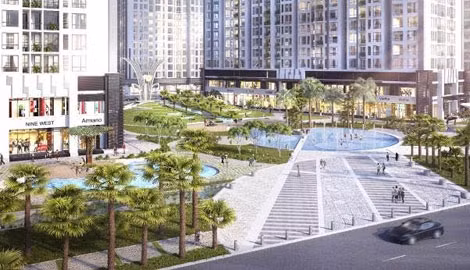 Các căn shophouse tòa Park 7 & Park 8 đặt tại chân đế của tòa nhà với mặt tiền thông thoáng, tiện lợi cho kinh doanh.