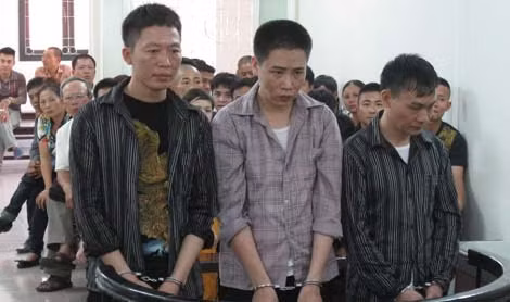 Thuận, Hơn và Lâm tại phiên xử. Thuận, Hơn và Lâm tại phiên xử.