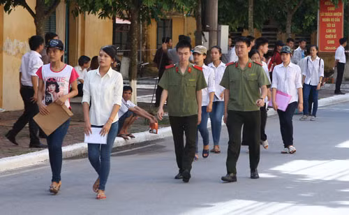 Các trường CAND luôn là “địa chỉ” hấp dẫn đối với các thí sinh. Ảnh: Thiện Hoàng