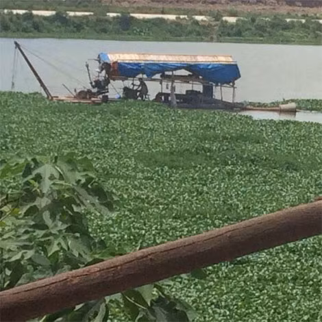Hiện trường nơi hút cát.