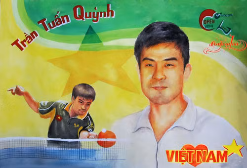 Kiện tướng bóng bàn Trần Tuấn Quỳnh.