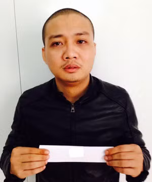 Cao Xuân Quát tại cơ quan Công an.