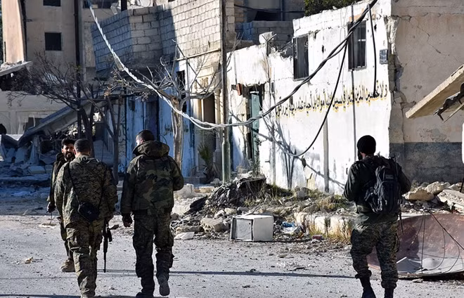Quân đội Syria đang tiến vào Aleppo tấn công khủng bố (Ảnh: SANA)