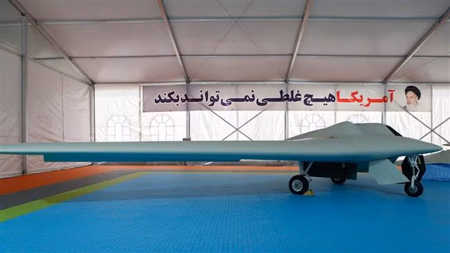 Máy bay không người lái Saeqeh của Iran (Ảnh: PressTV)