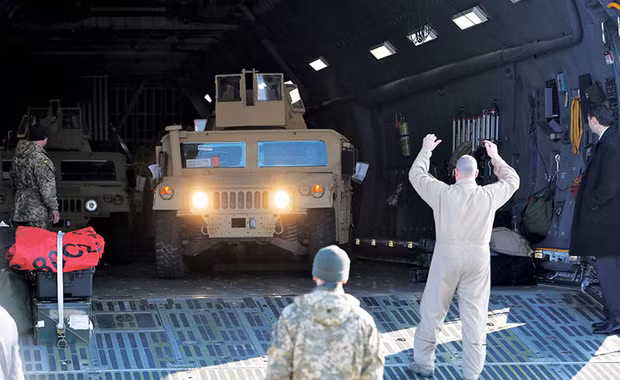 Xe quân sự bọc thép Humvee của Mỹ viện trợ cho Ukraina