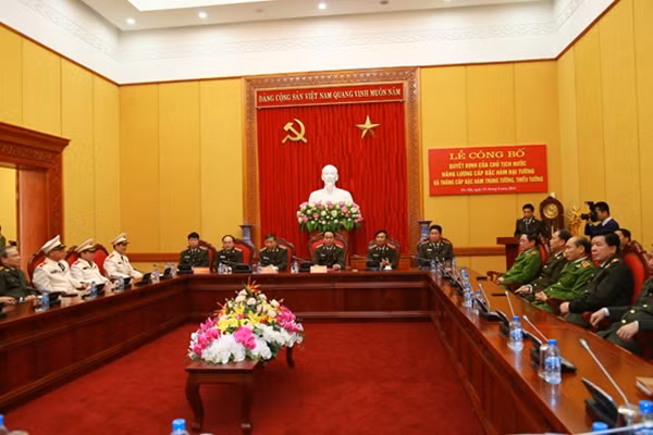 Bộ trưởng Trần Đại Quang cùng các đại biểu dự buổi Lễ. Ảnh Việt Hưng.