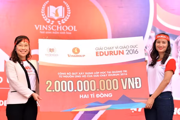 Giải chạy Edurun 2016 đã huy động được tổng cộng 2 tỷ đồng.