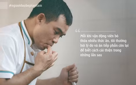 Huy tâm sự, niềm vui lớn nhất trong công việc là được nhìn thấy các vận động viên, cán bộ của Trung tâm thể thao Viettel hoặc khách mời “ăn sạch bóng bát đĩa”.