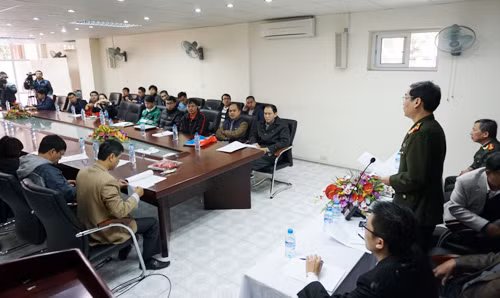 Thiếu tướng Phạm Văn Miên, Tổng biên tập báo CAND Trưởng ban tổ chức trả lời báo chí.