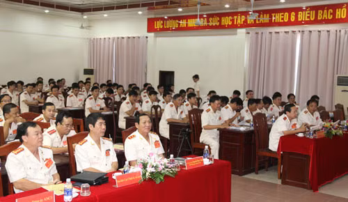 Các đại biểu tham dự Đại hội Đảng bộ Cục An ninh TNB.