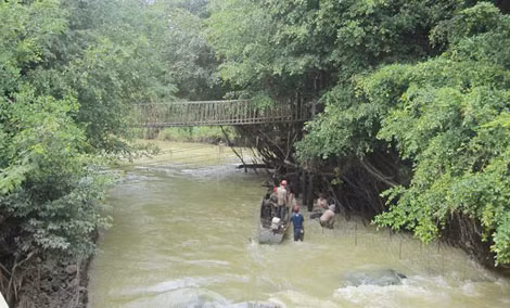 Cuộc mưu sinh bình lặng bên dòng Sêrêpôk.