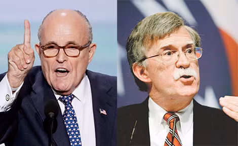 Cựu Thị trưởng TP New York Rudy Giuliani và cựu Đại sứ Mỹ tại LHQ John Bolton.
