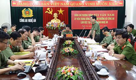 Toàn cảnh buổi làm việc tại Công an Nghệ An. Toàn cảnh buổi làm việc tại Công an Nghệ An.