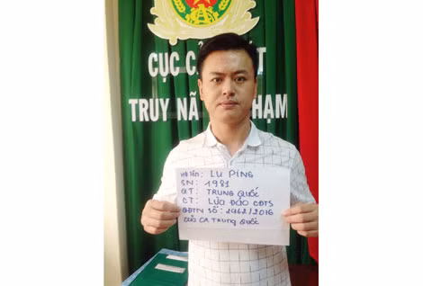 Đối tượng trốn truy nã Lu Ping bị bắt giữ.