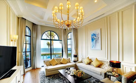 Không gian sang trọng bên trong biệt thự Vinpearl Phú Quốc Villas.