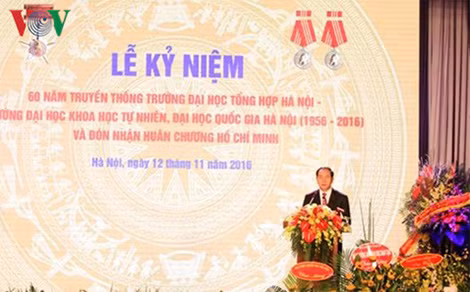 Chủ tịch nước Trần Đại Quang phát biểu tại lễ kỷ niệm.