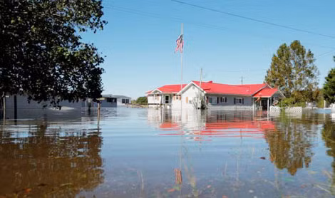 Vùng Lumberton, North Carolina ngập trong nước (ảnh chụp ngày 9-10).