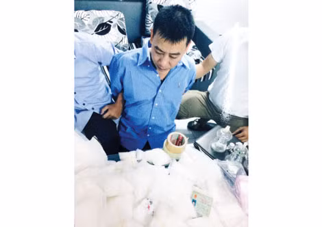 Các đối tượng mua bán, vận chuyển ma túy bị bắt giữ. Các đối tượng mua bán, vận chuyển ma túy bị bắt giữ.